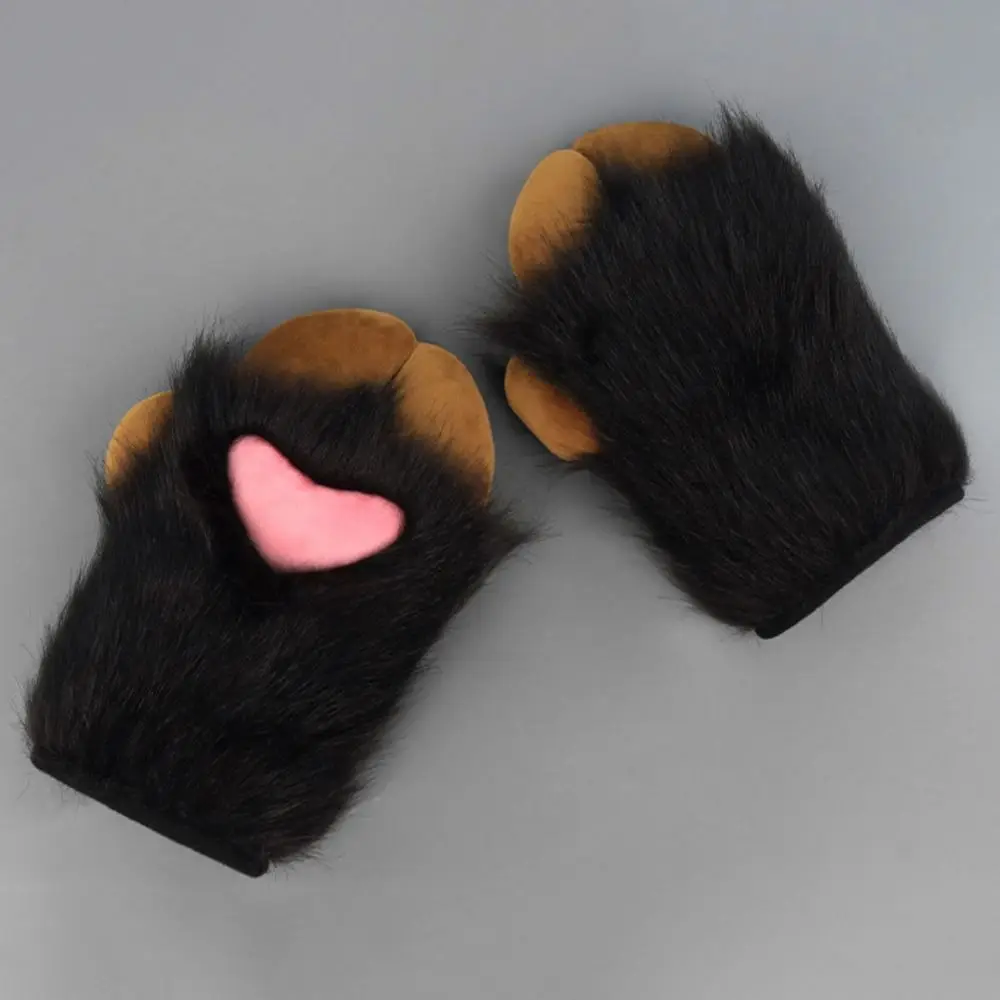 Kawaii الكرتون تأثيري حلي قفازات فروي رشاقته الأغنام حافر قفازات دافئة Fursuit Kigurumi تأثيري الدعائم نادي