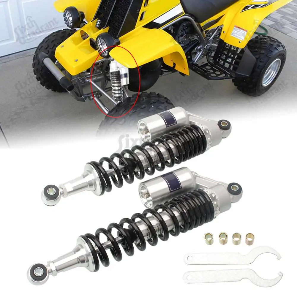 

2x 375mm Heavy Duty Front Air Shocks Absorber Set Adjustable Suspension Component for Yamaha Banshee 350 YFZ350 1987-2006