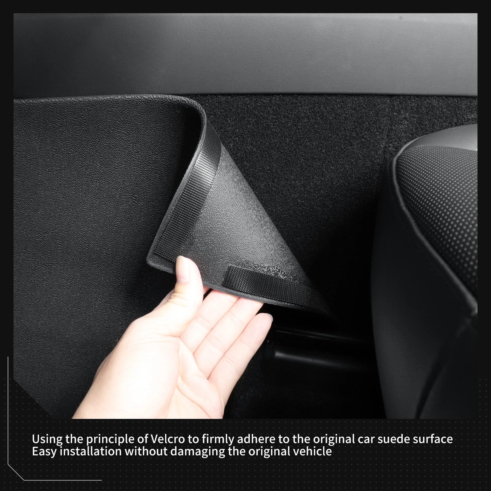 LUCKEASY Linkslenker für Tesla Model Y Juniper 2025 2026 LHD Anti-Schmutz-Schutzpolster Mittelkonsole Seiten-Anti-Kick-Polster TPE – Detail 8