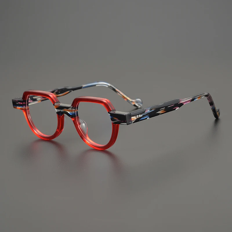 

Colorful Square Acetate Glasses Frame Men Retro Myopia Optical Prescription Eyeglasses Frames Women Vintage Eyewear