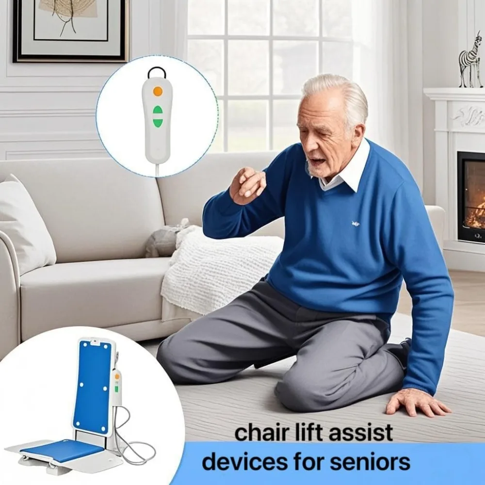 Electric Lift Chair, Floor - Level Lifter Designed to Prevent Falls Among Seniors and Patients, Aids in Standing Up from The