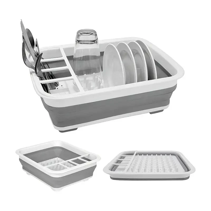 Dish Drying Rack, Foldable ,  Drainers Utensil Holder For Soup Bowls, Dinner Plates