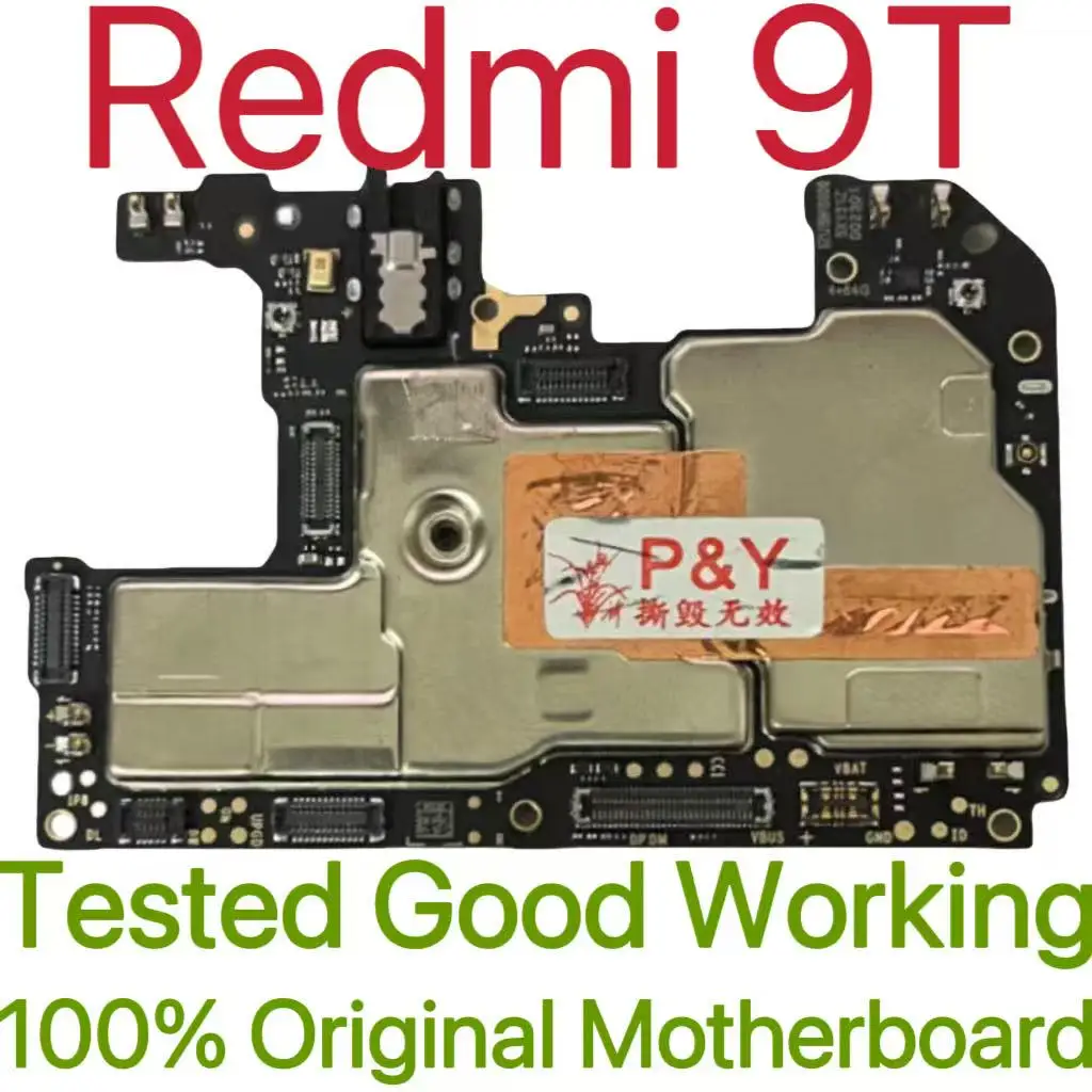 Global Version Original Unlocked Motherboard for Redmi 9T Good Work Fully Tested Circuit Plate Main Logic Board for Redmi 9T