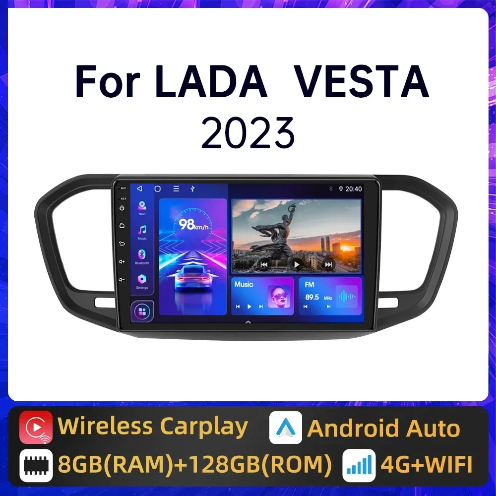 

Android 13 For Lada VESTA 2023 Stereo Car Radio Multimedia Player Cam Navigation 4G GPS NO 2Din DVD wireless Carplay Autoradio