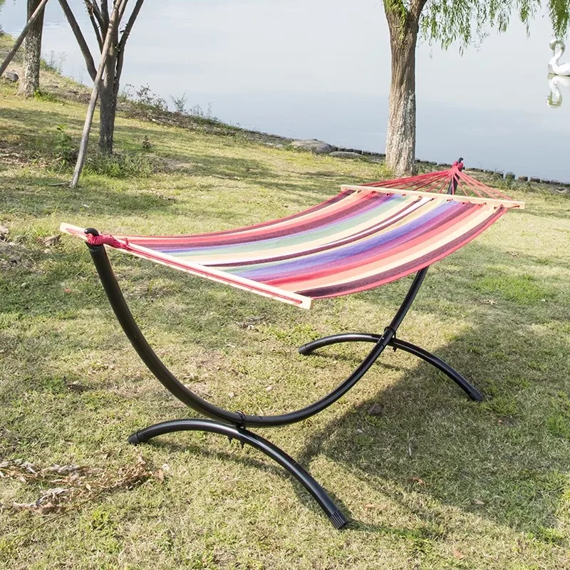 Outdoor leisure courtyard hammock, balcony, camping steel pipe swing hammock, hammock frame, adult hammock