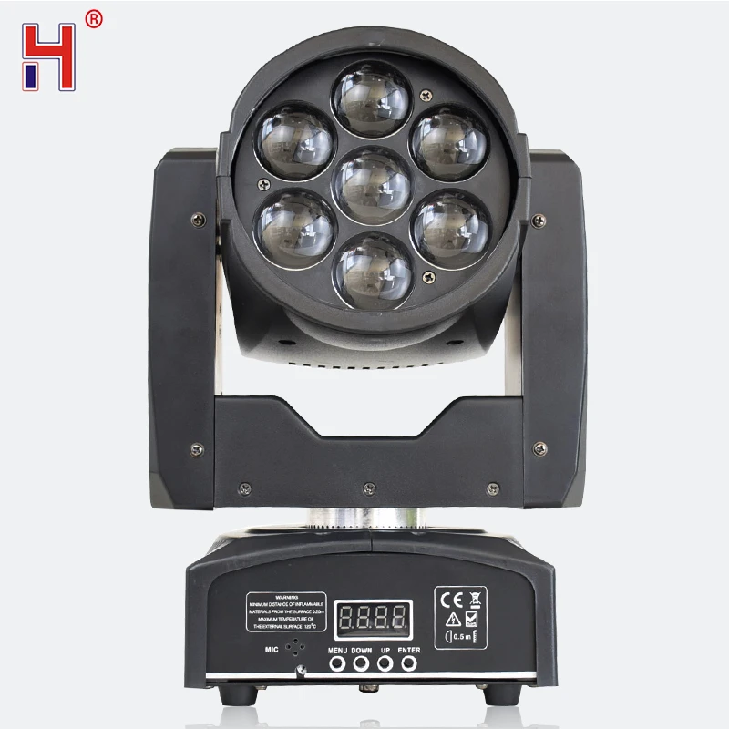 

Led Moving Head 7x12W RGBW Zoom Light Professional Stage Lighting Effect DMX Controller DJ Equipment Disco Party Lights