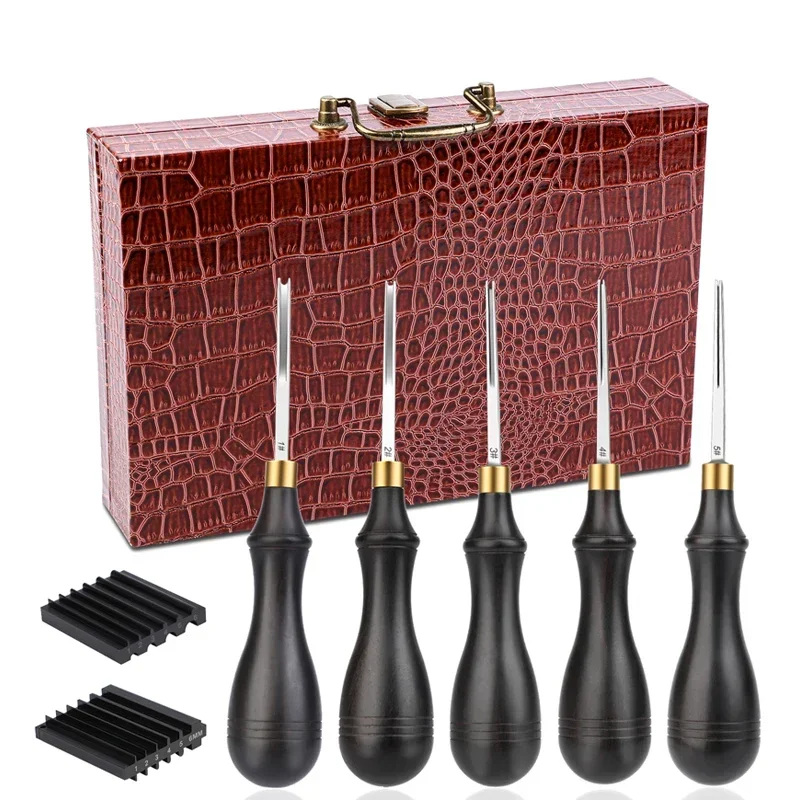 2025/Hot بيع مجموعة الخياطة الجلود أدوات حرفية أدوات جلدية طقم خياطة خياطة نحت أداة العمل