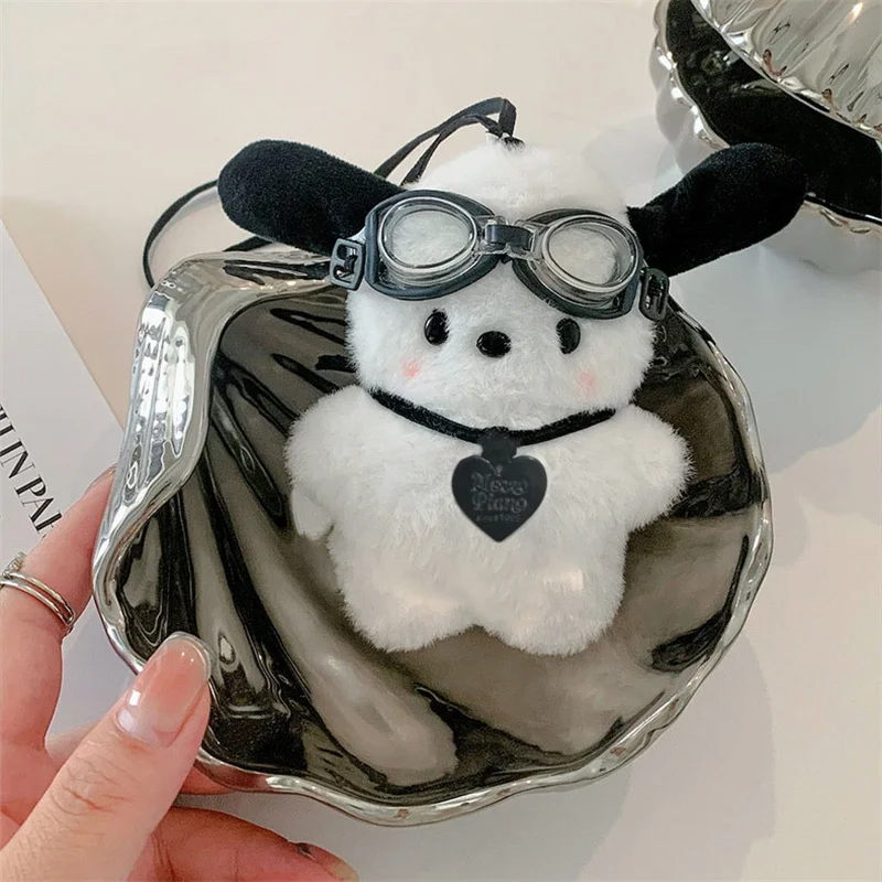 2024 Sanrio Plush Toys Keychain Anime Pochacco Doll Keyring Women Fashion Car Pendant Keychains Children Plushie Christmas Gifts
