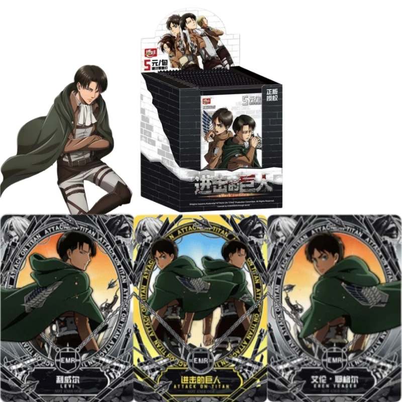 cartes-a-collectionner-officielles-et-authentiques-attack-on-titan-badge-en-metal-marchandises-d'anime-eren-yeager-mikasa-ackerman-cadeau-de-collection-pour-les-amateurs