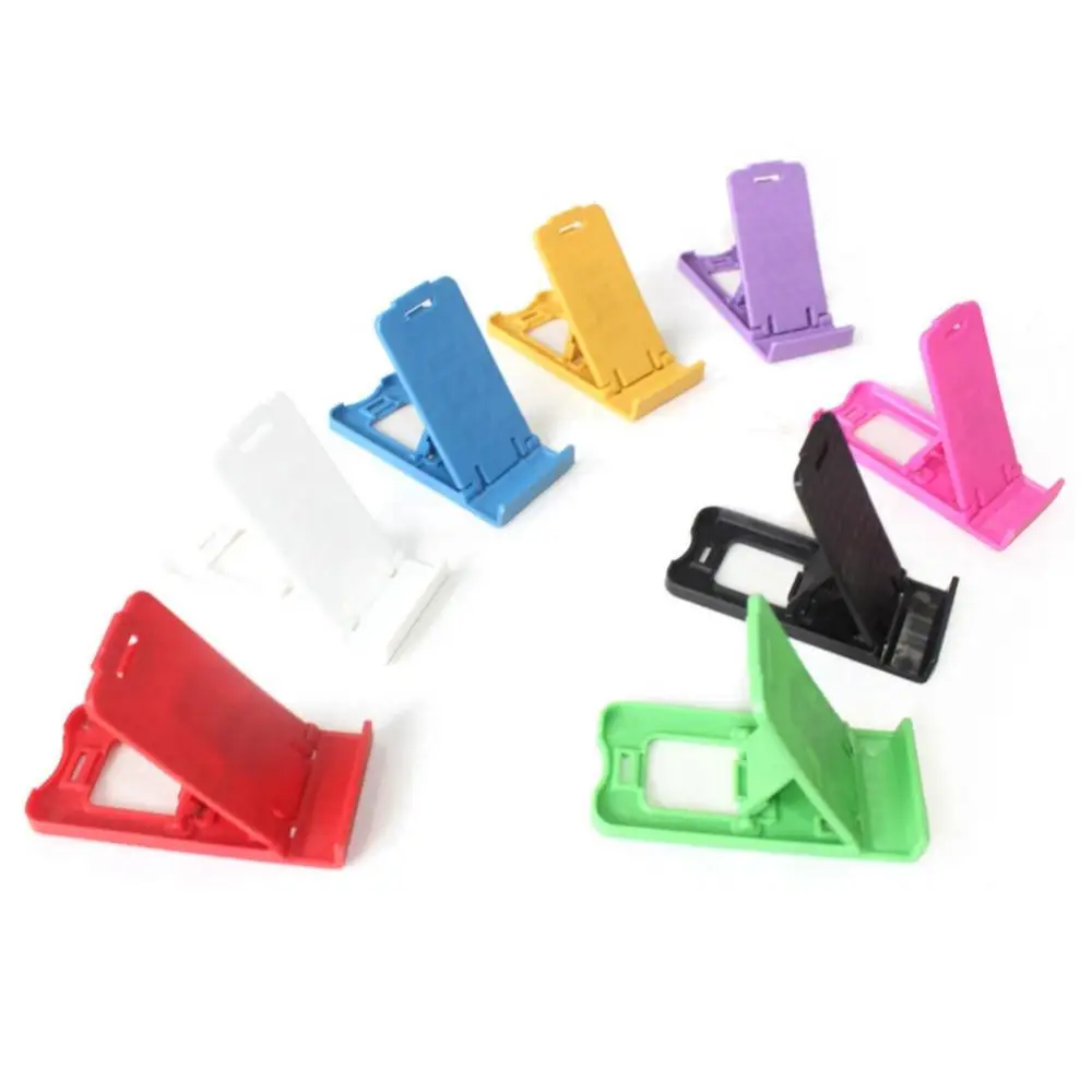 1 Pcs Mini Phone Holder Foldable PP Plastic Universal Mobile Phone Accessories Desktop Table Stand Bracket (Random Color)