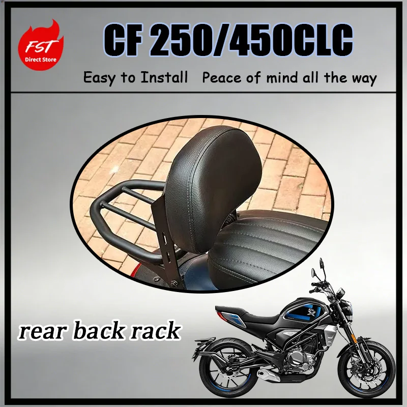 

FOR CNC Aluminum Folding Backrest And Rear Luggage Rack for Honda CLC450/CLC250 Motorcycle Passenger Comfort Accessory