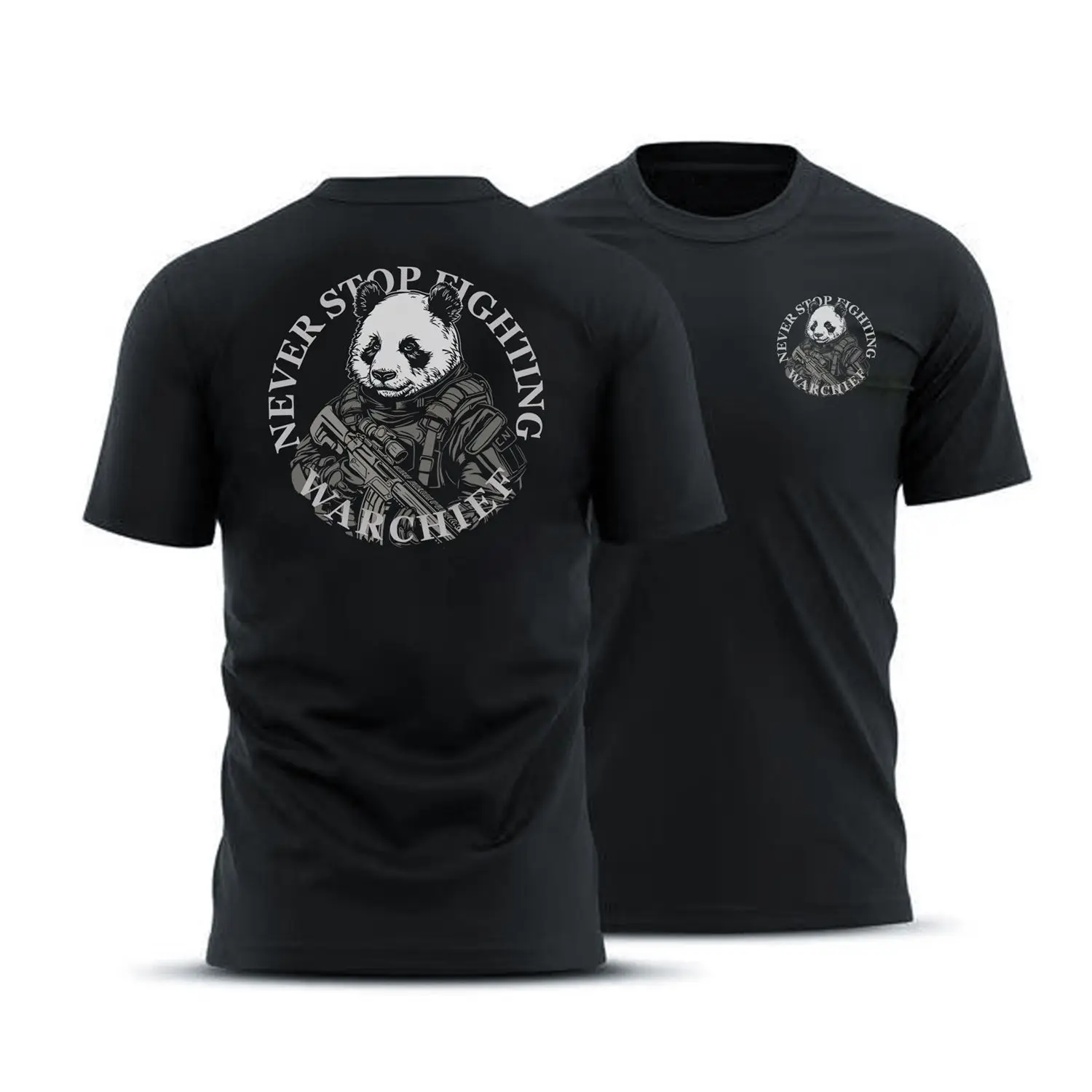 2026 New Panda Corps Tactical Outdoor Sport Soldier Print High Quality Mens Crew Neck Short Sleeve Comfortable Loose Tee