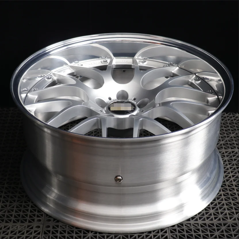 For BMW M2 M3 M4 E36 E46 E46, Mercedes Audi, Porsche 911 997 2-piece 18'' 19'' 5x112 5x120 Forged Wheels with Chrome Rims view 4