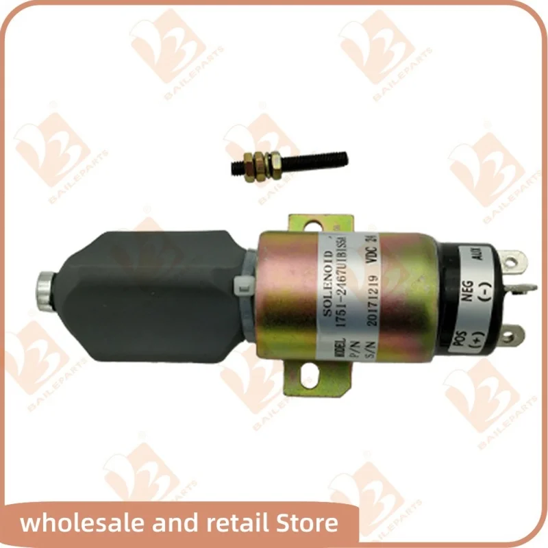 Solenoide de cierre de combustible 5I-7518 24V 1751-24E7U1B1S5A 5I7518 para piezas de repuesto de motor de válvula solenoide de parada Cat 320-A 320-A L