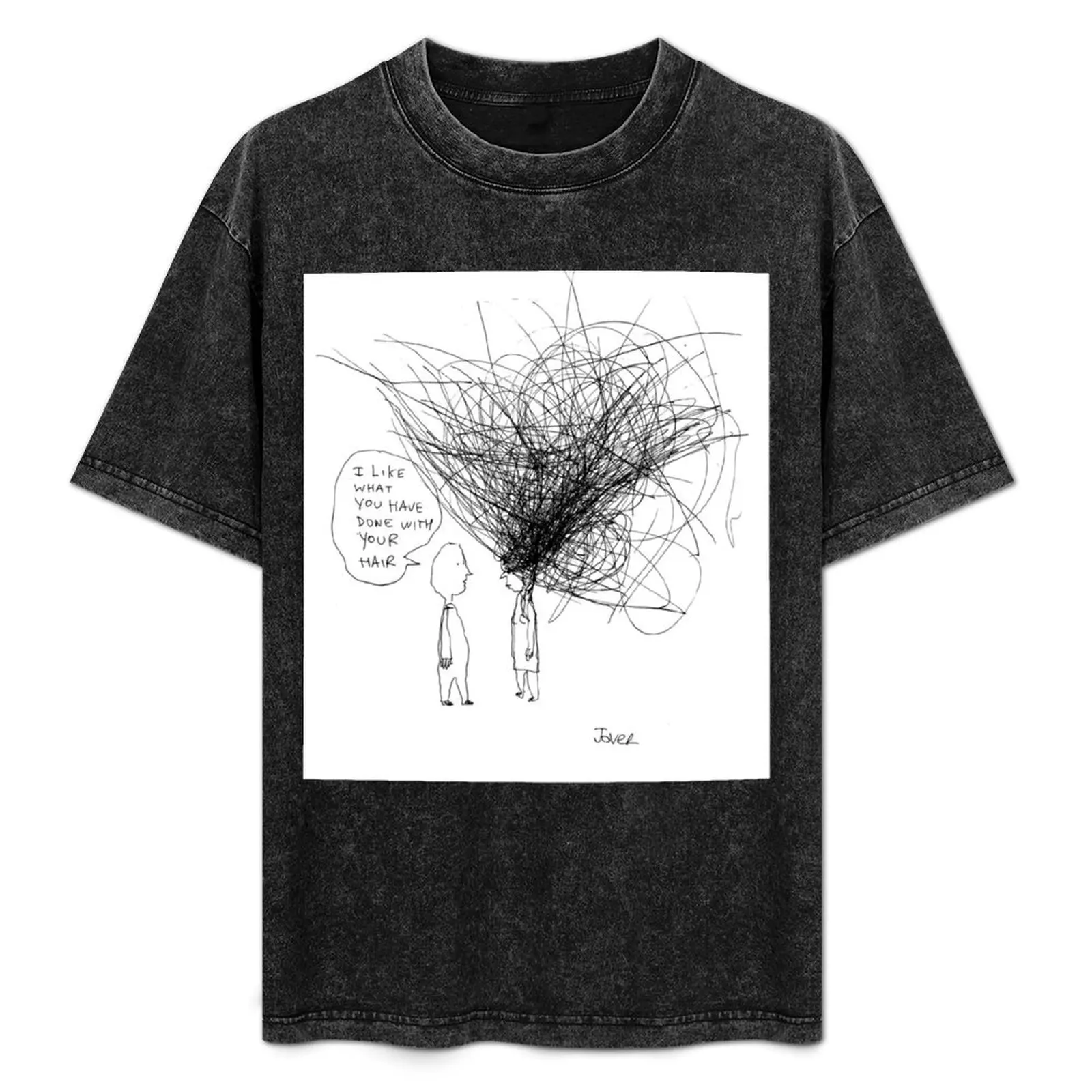 Camiseta Bad Hair Day com estampa moderna e manga curta
