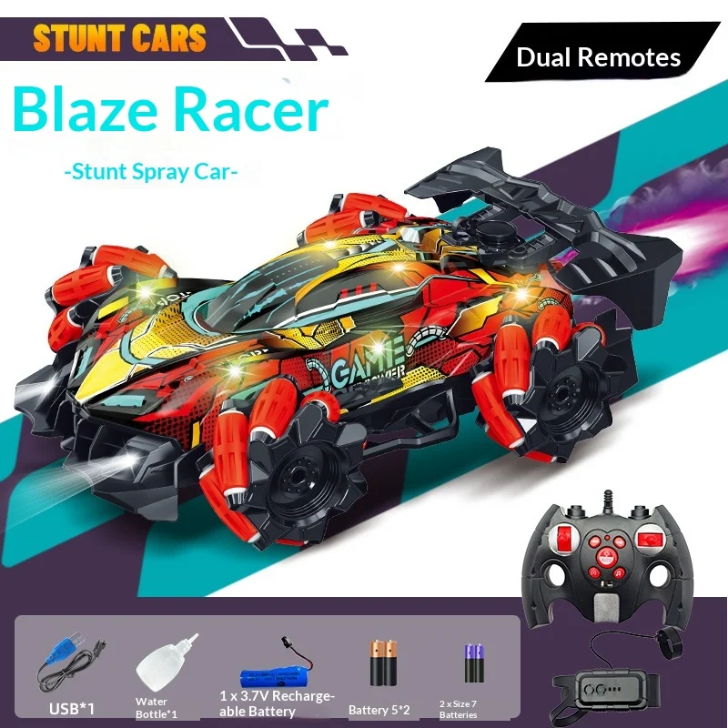 RC 스턴트카 4륜구동 스프레이 제스처 센싱 2.4G 무선 조종 자동차 LED 라이트 드리프트 스턴트 RC 자동차 남자아이 장난감