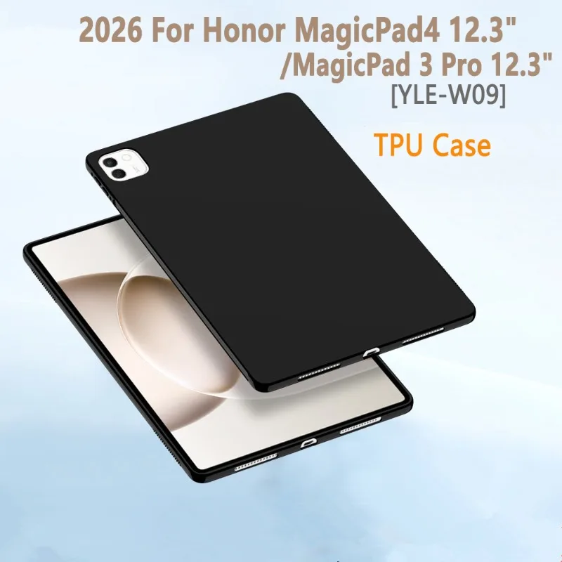 

For Honor MagicPad4 12.3 inch 2026 YLE-W09 Protective Case Honor MagicPad 3 Pro 12.3"Airbag Silicone TPU Cover Tablet Case Funda