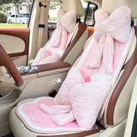 New Bowknot Car Headrest Pillow Lovely Auto Seat Head Support Neck Protector Cushion Plush Automobiles Lumbar Rest Car Kits
