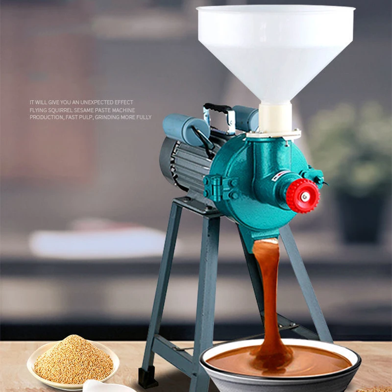 Vertical Grinding Machine Electric Peanut Butter Maker Walnuts Sesame Colloid Mill Making Pulping Machine Almond Nuts Grinder
