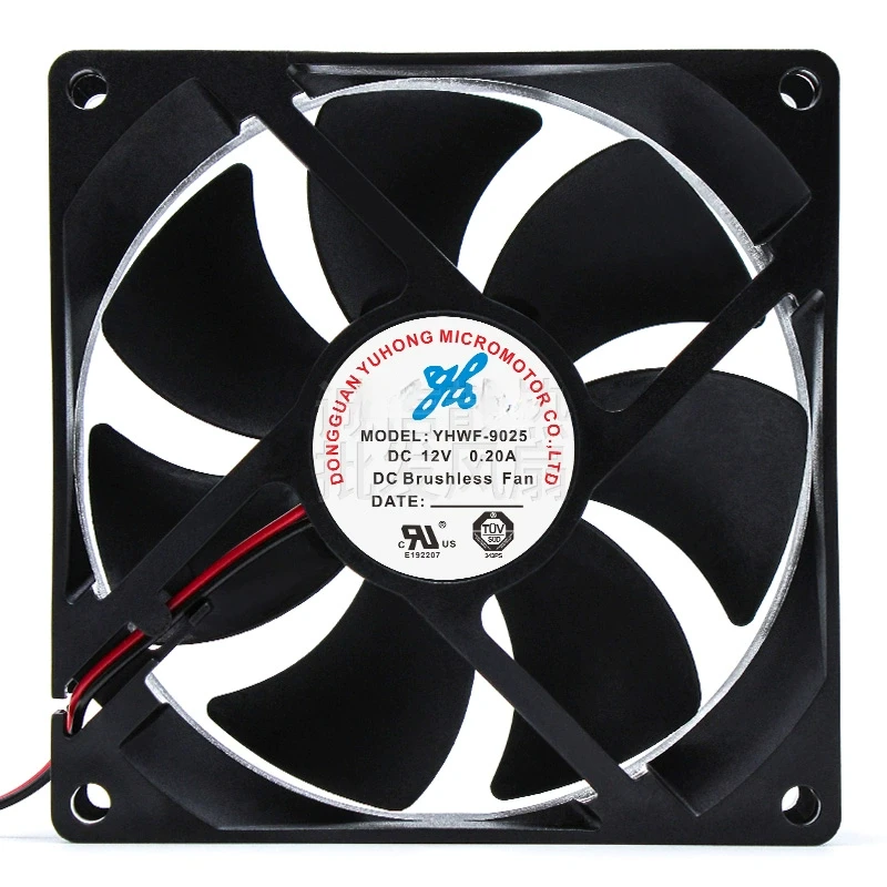 1PC Brushless Refrigerator Cooling Fan 2-wire Water Dispenser Cooling Fan YHWF-9025 12V 0.20A 2 Pin