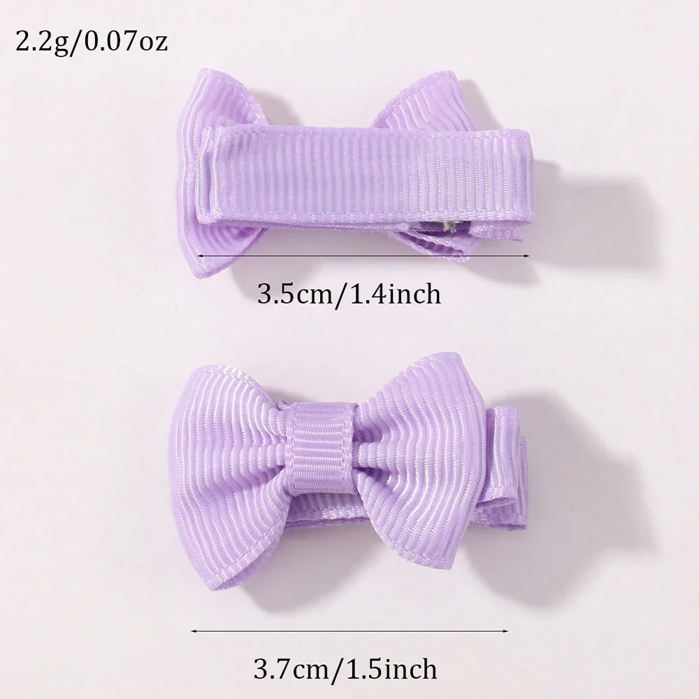 30 ชิ้น/เซ็ตน่ารัก Dopamine สีผมโบว์คลิปสําหรับหญิง Rainbow 1.5 ''Mini ผ้า Bowbots Hairpins Headwear เด็กอุปกรณ์เสริมผม