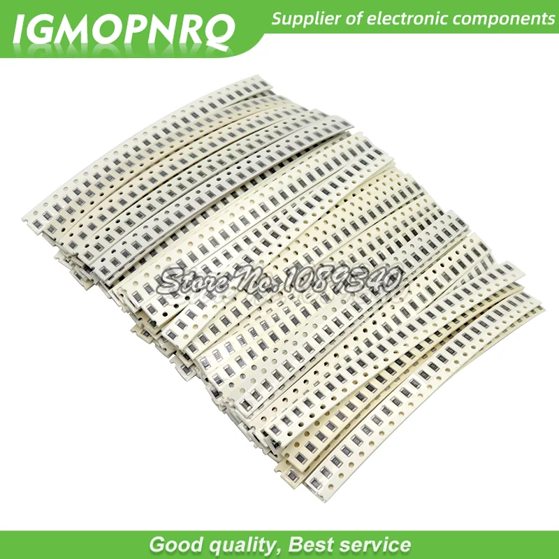 2000PCS 10 ohm-910K ohm 1206 SMD Resistor Kit Assorted set 5% 80values*25PCS SMD Resistors 10K 470/100/680 ohm resistance pack