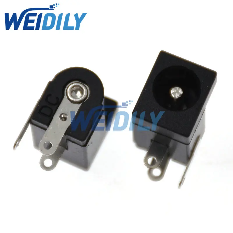 10PCS DC-005 Black/White Colour DC Power Jack Socket Connector DC005 5.5*2.1/2.5mm 3.5*1.3mm DIP/SMD Socket Round Needle