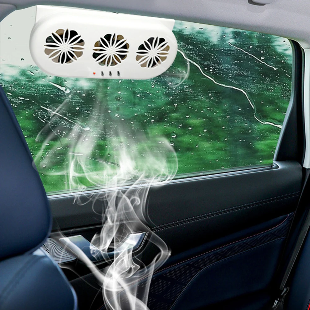

Car SUV Air Vent Cooling Fan 3 Fans Auto Air Vent Cooling System Car Exhaust Ventilation Fan Car Exhaust Air Vent Cool