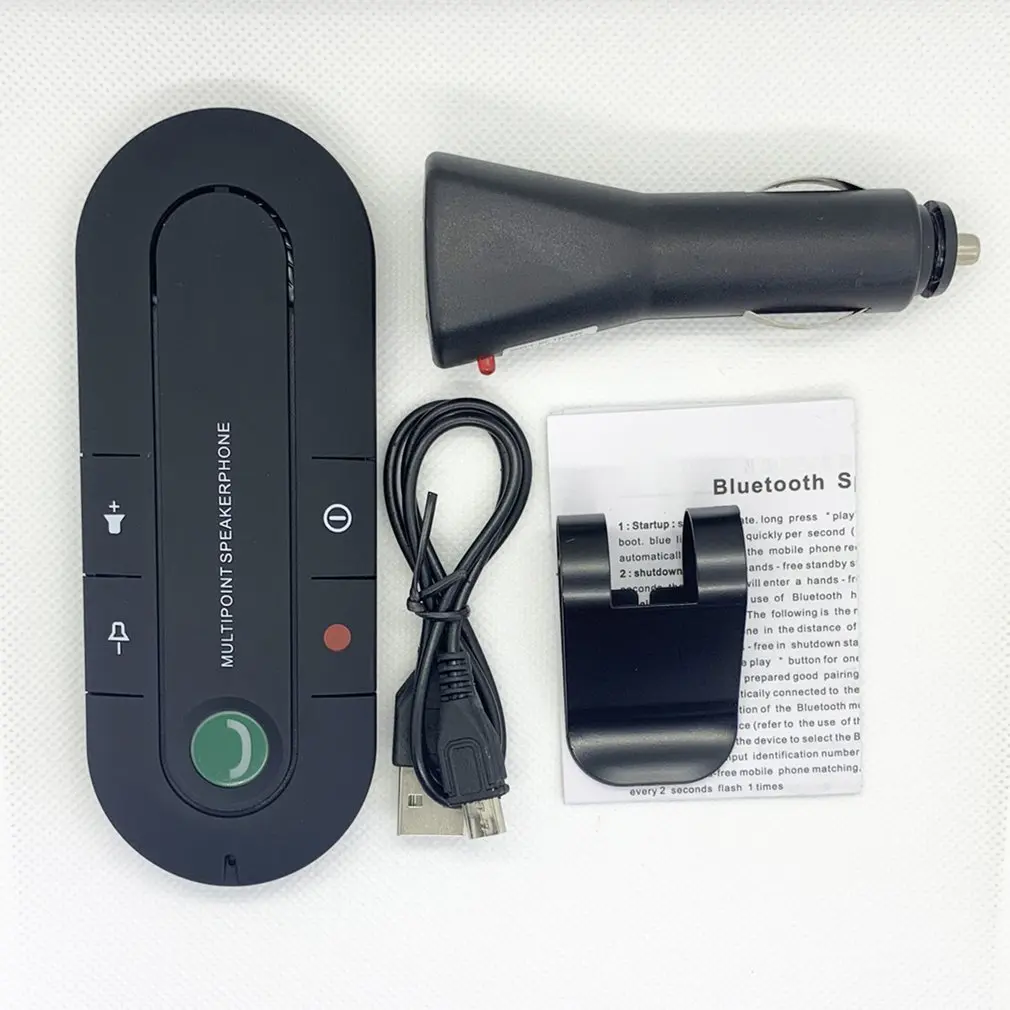 Kit de altavoz manos libres inalámbrico para coche, Clip de visera de teléfono para IPhone y Android, altavoz de Chipset CSR integrado duradero