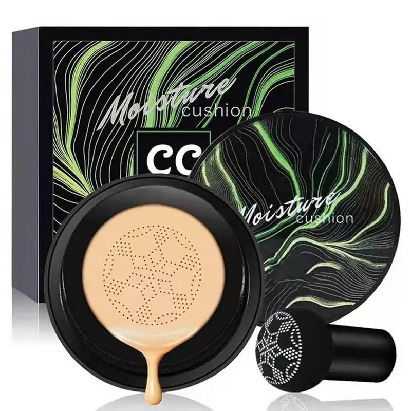 BB Air Cushion Foundation Mushroom Head CC Cream Concealer Whitening Makeup Cosmetics Waterproof Brighten Face Base Tone