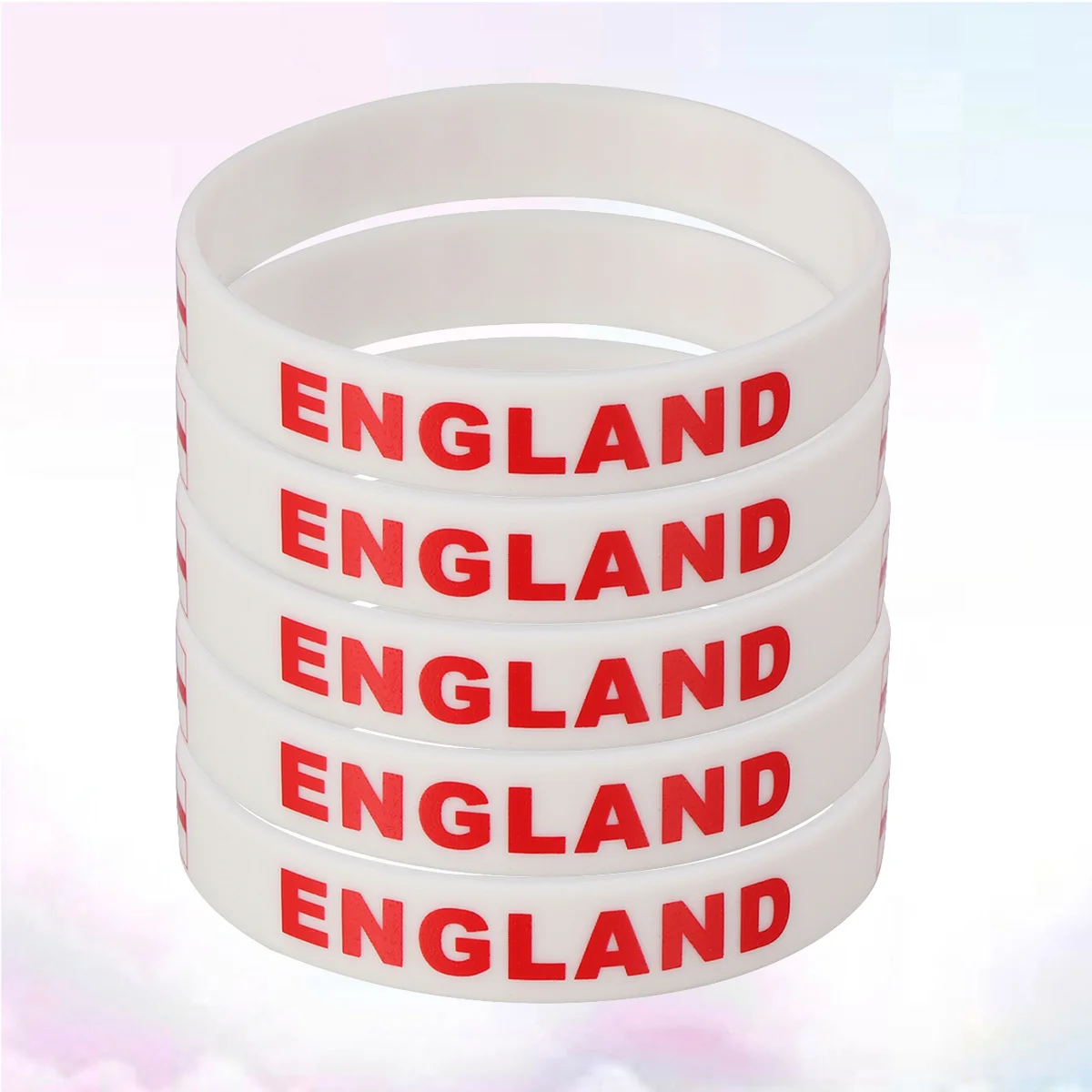 

5Pcs Country Flag Printed Silicone Wristband Sports Bracelet Hand Ring for Football Match National Team Cheering