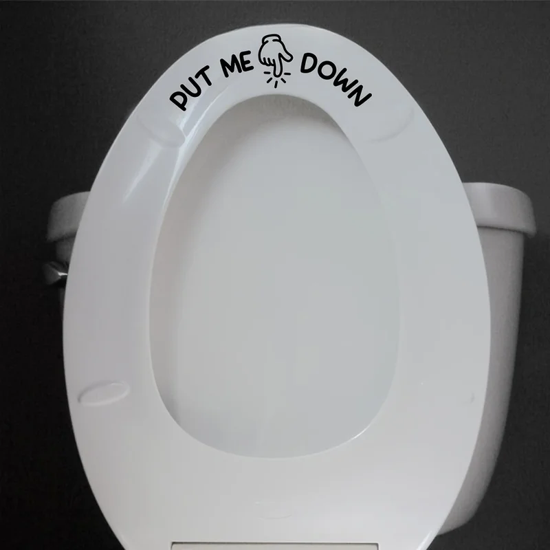 2D Flat, Toilet Decals Stickers 