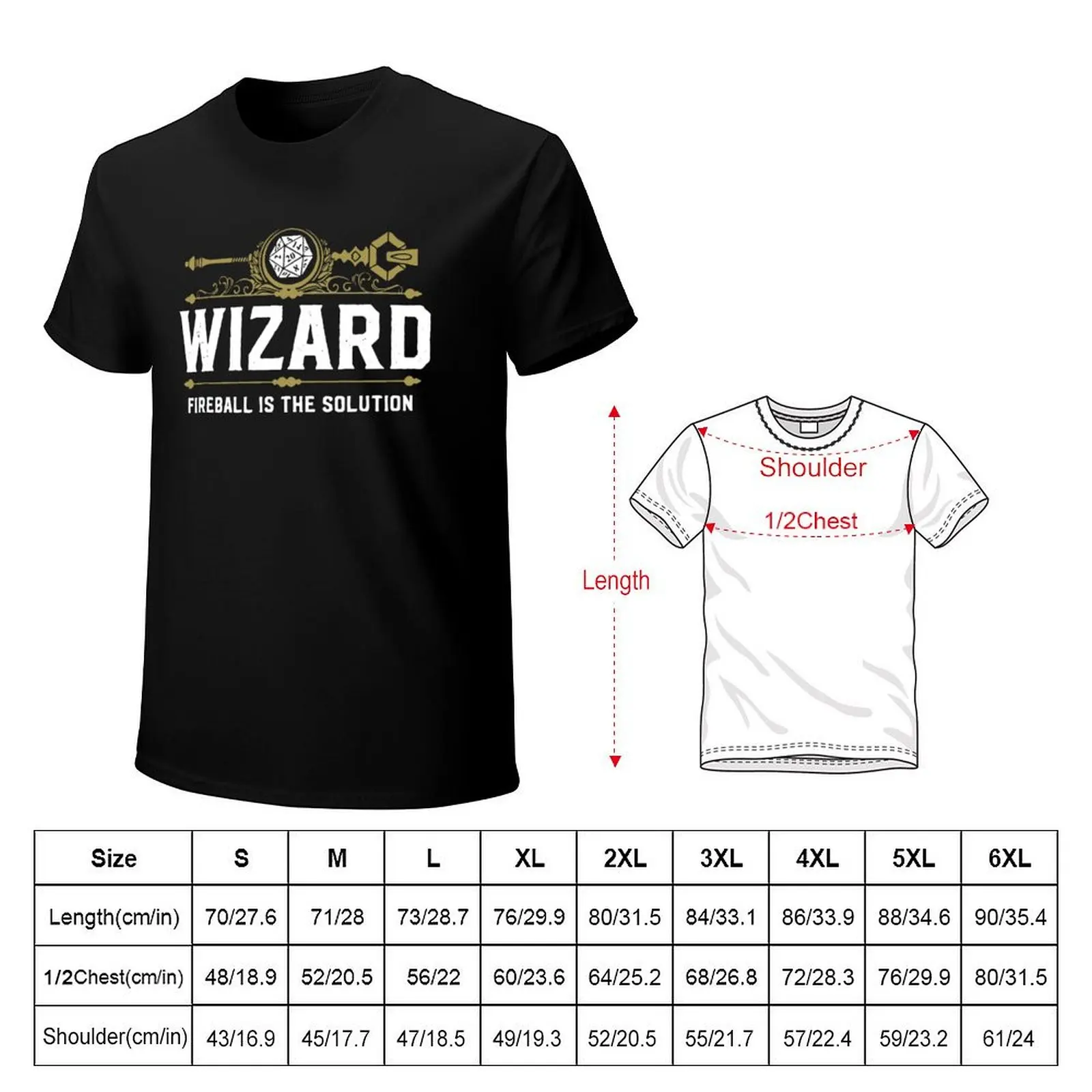 wizard fireball is the solution T-Shirt Casual Everyday Short Sleeve T-Shirt