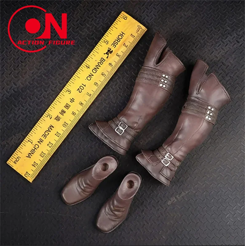 Bottes longues en cuir AS005 pour hommes, échelle 1/6, chaussures de soldat, modèle adapté au corps de figurine d'action de soldat HT PH TBL de 12 pouces, en Stock