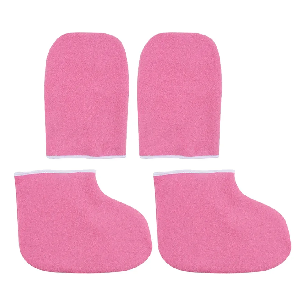 

1Set Paraffin Wax Gloves and Booties Set for Hands Feet Pedicure Manicure Dry Soothing Hydration Thermal Retention