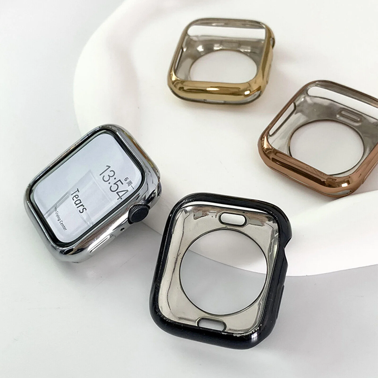 TPU Case For Apple Watch Series 10 42mm 46mm 9 8 7 41/45mm No Screen Full Protector Bumper Cover For iWatch 6 5 4SE 40/44mm 38mm