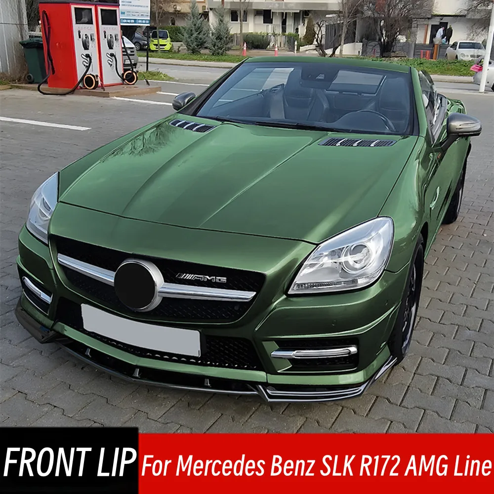 For 2011-2015 Benz SLK R172 SLK200 SLK250 SLK350 SLK55 AMG Line Front Bumper Lip Chin Splitter Diffuser Spoiler Car Accessoris