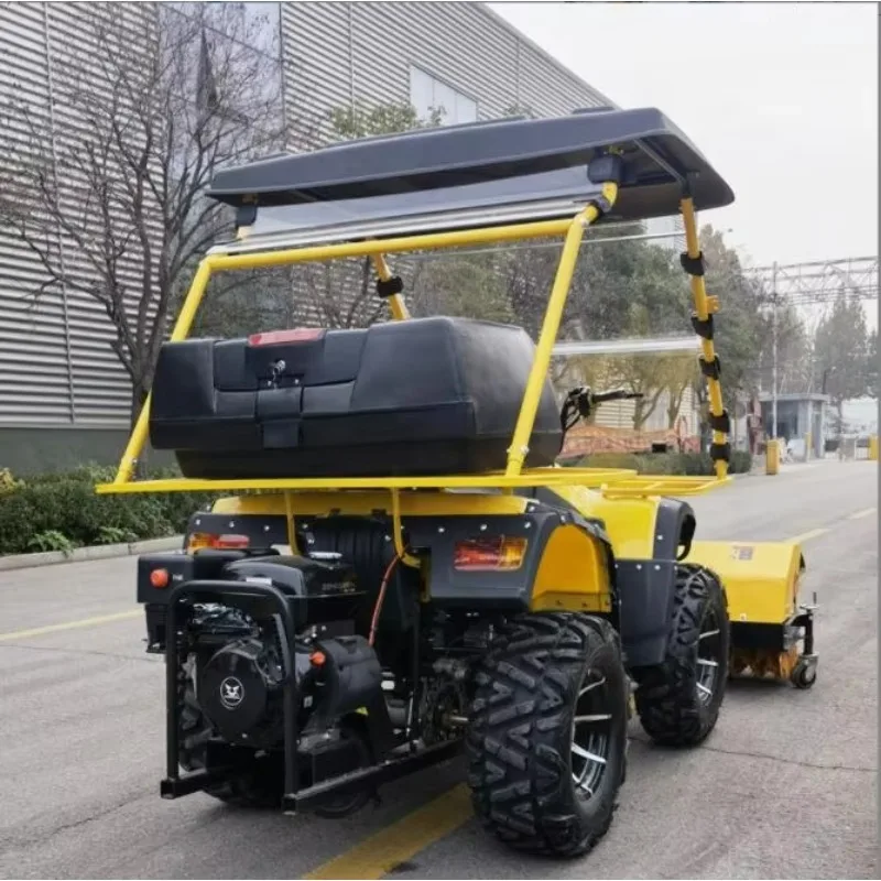 High Efficiency Atv Small Riding Snow Plow Big Roof Windshield Multipurpose Sweeper 1.4m Snow Shovel Snow Thrower view 3