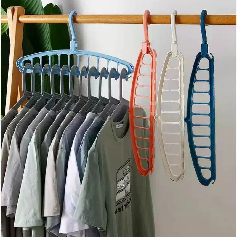 11 Hole Magic Clothes Hanger 360° Rotating Closet Hooks Adjustable Clothes Drying Rack Space Saving Storage Rack Home Organizer