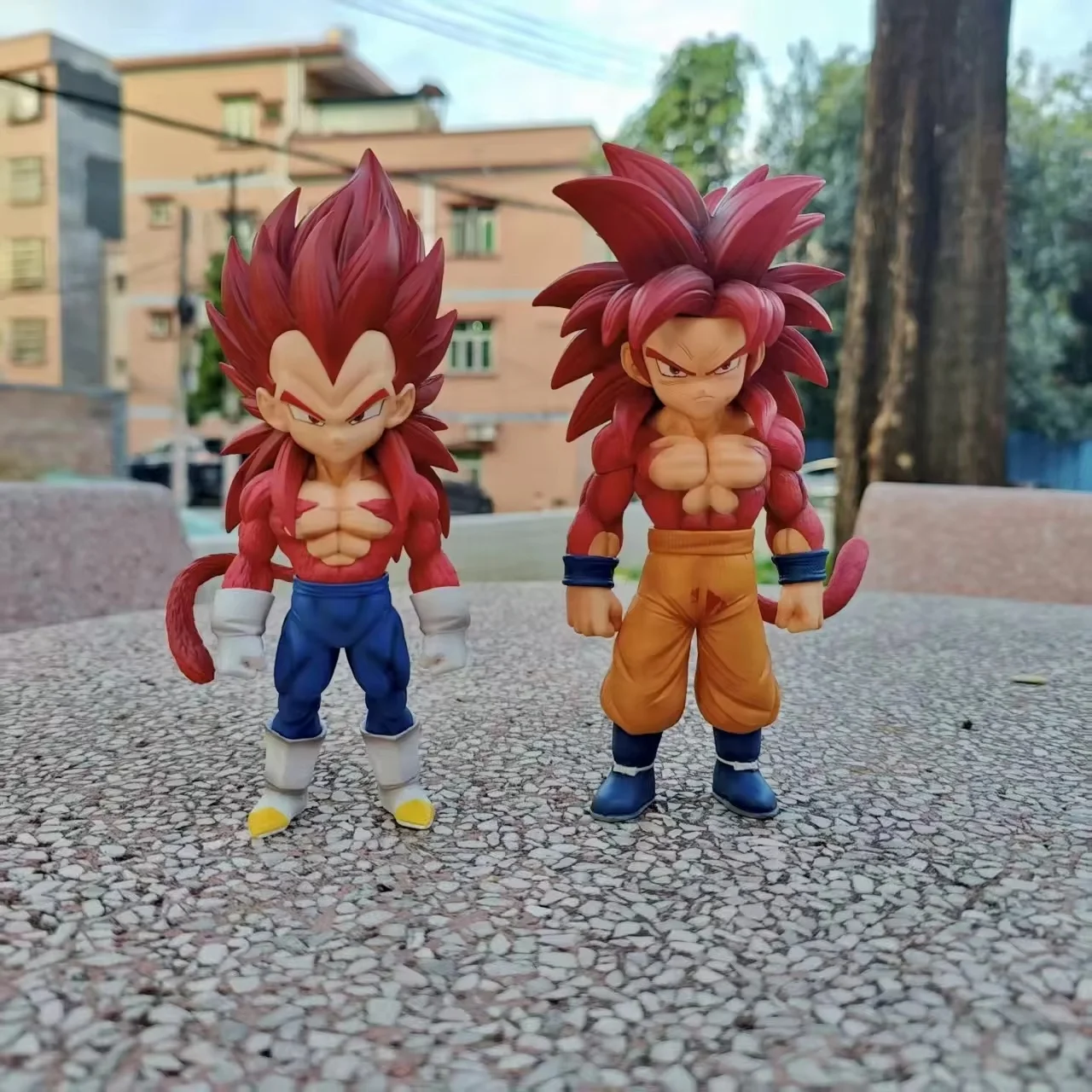 Dragon Ball Super Saiyan Super Four Vegeta Q Version Hand-Made Collectible Action Figure Ornament Toy for Home Decoration