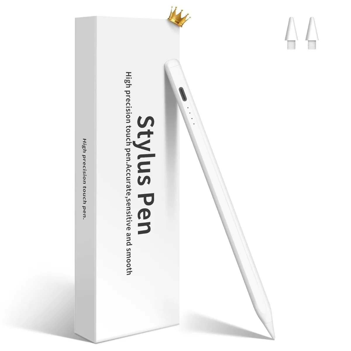 

Stylus Pen for iPad, Compatible with Apple iPad 2018-2025,Pencil P6th-10th Generation-2X Fast Charge Compatible Apple -White