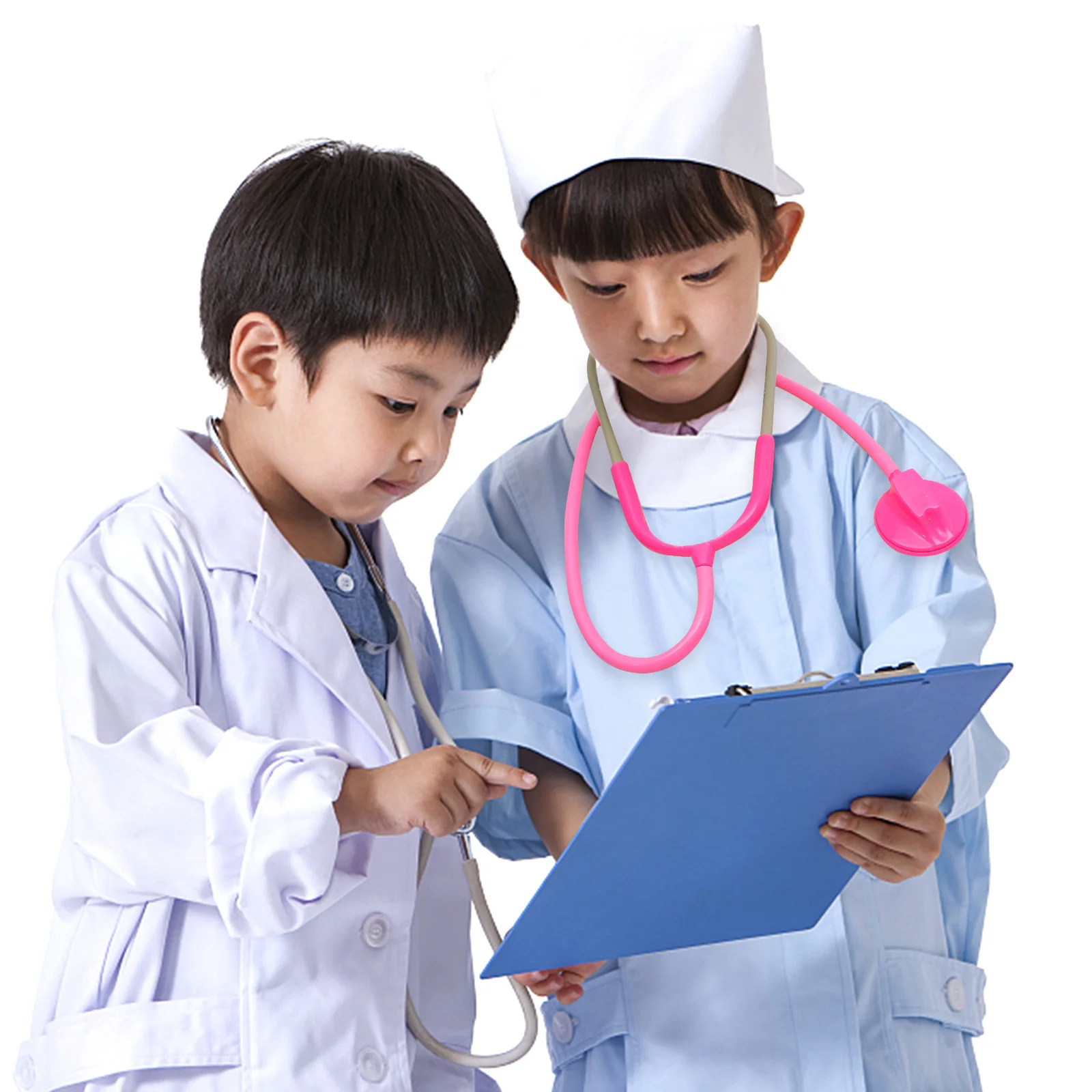 Pretend Play Stethoscope 4pcs Kids Doctor Role Play Toy Nursing Simulation Game Toddler Medical Learning Set