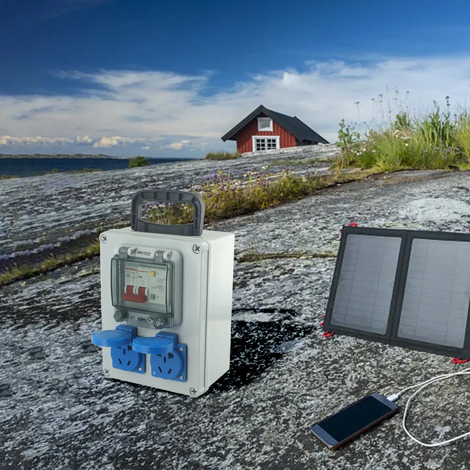 

Настенный распределитель питания 10А, 250 В для строительства с переключателем и водонепроницаемым интерфейсом для безопасных электрических соединений