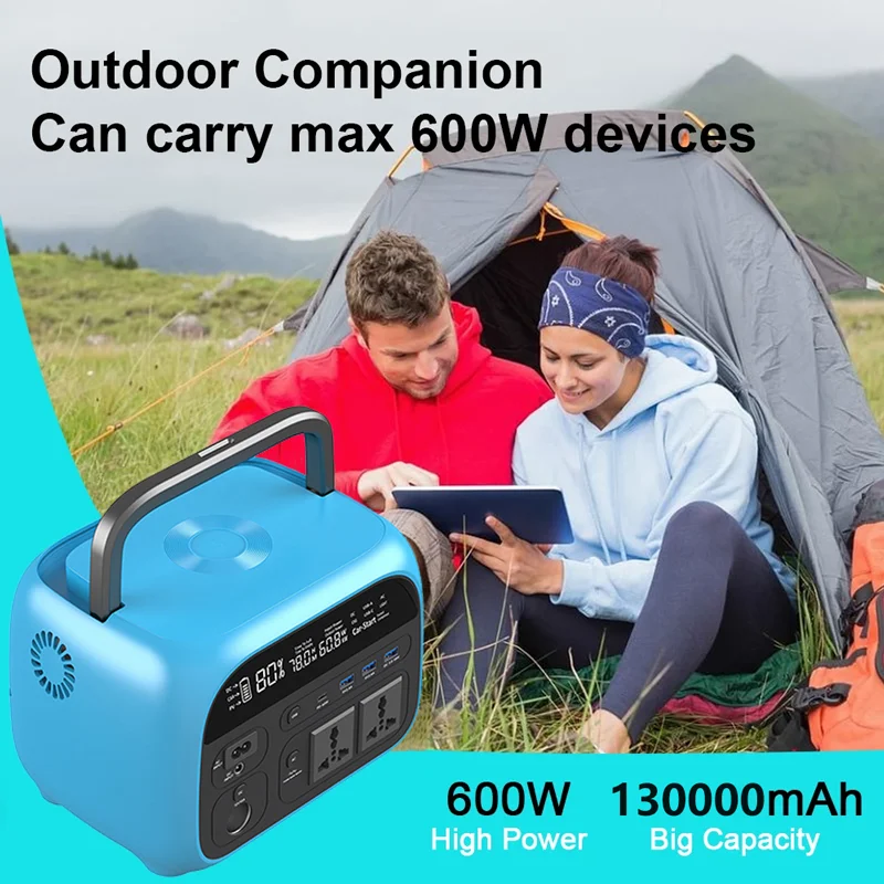 Sukflow Draagbare Voeding 130Ah 481Wh 600W Outdoor Camping Noodsituatie Voorkeurs AC Outlet Lithium-ijzerfosfaat Batterij