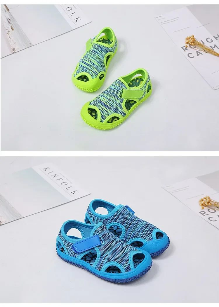 2026 Neue Kindersandalen für Jungen und Mädchen, Sommer-Zehenschutz-Sportsandalen, Strandschuhe 21-31 – Detail 30