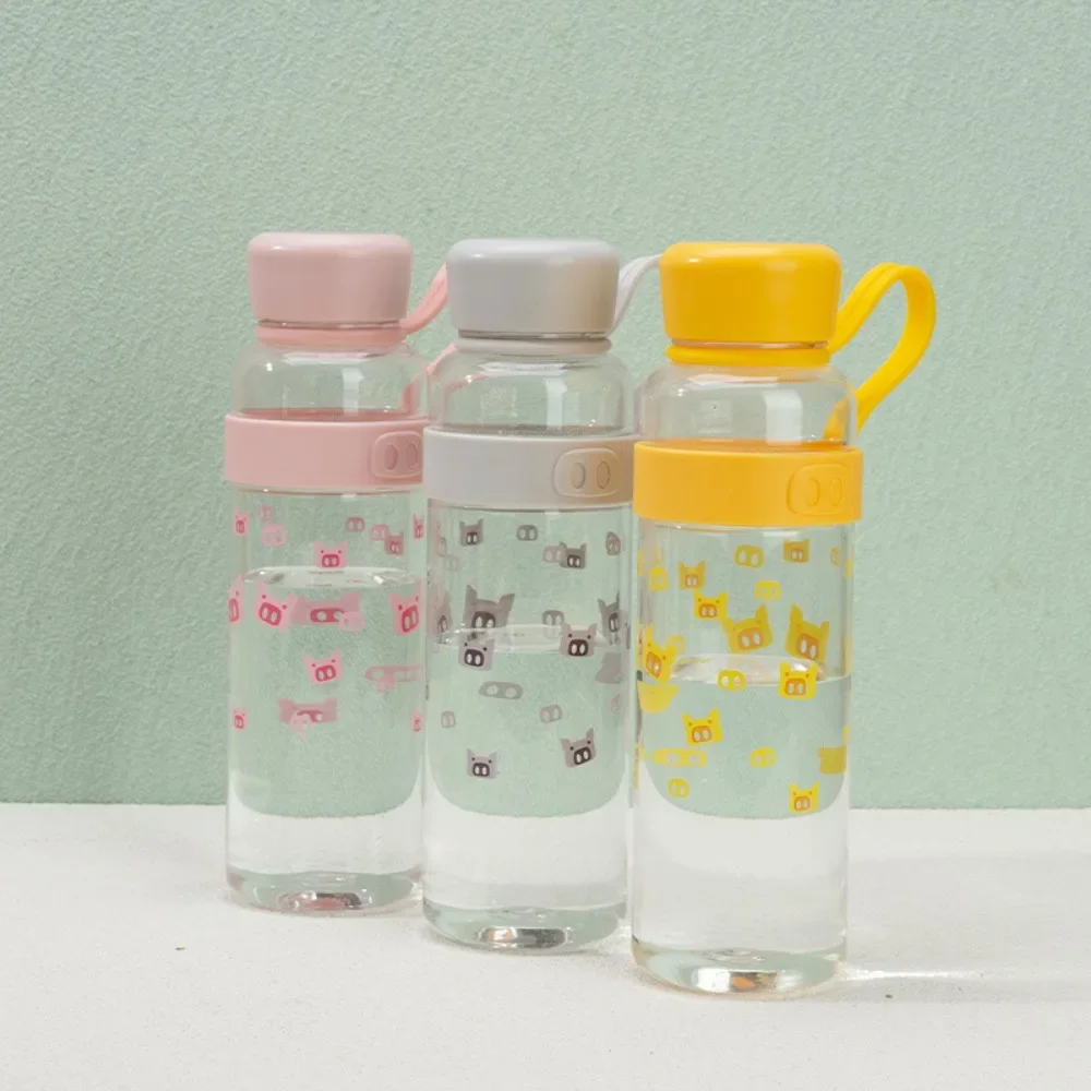 LMHBJY 520ml High Beauty Transparent Water Bottle Summer Fresh Plastic Water Cup Creative Girl Gift Portable Cup