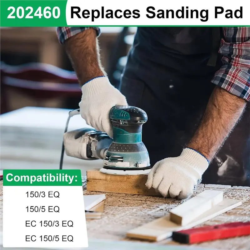 BMBY-4 عبوات من وسادات الصنفرة مقاس 6 بوصات متوافقة مع قرص ساندرز 202460 ذو 48 فتحة متوافق مع ETS EQ 150 #3