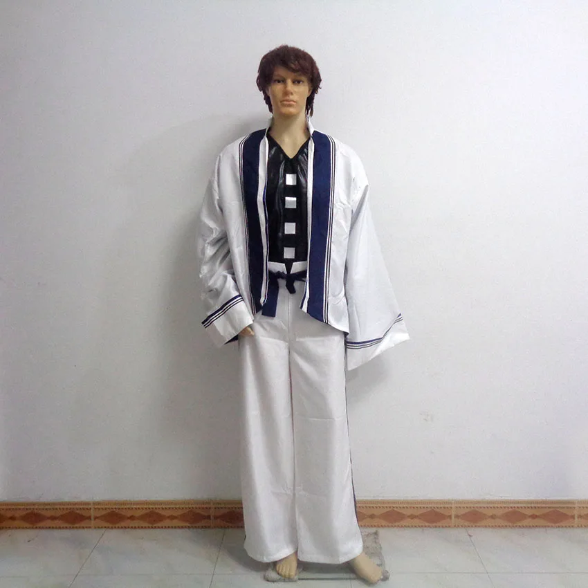 Movie Rurouni Kenshin Enishi Yukishiro White Set Cos Christmas Party Halloween Uniform Outfit Cosplay Costume Customize Any Size