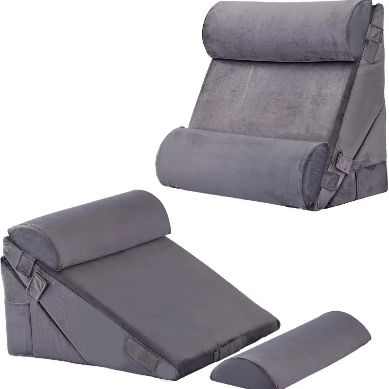 

triangular bedside backrest braided orthopedic relief comfortable memory foam pillow postoperative bed wedge positioner