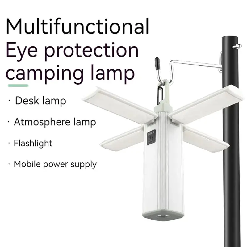 ABBP-Protable Rechargeable Camping Light Tent Chandelier Ultra Long Life Multi-Function Flashlight Folding Hand Lamp